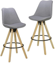 Barhocker-Set in Grau 'Lima' 2-er Set