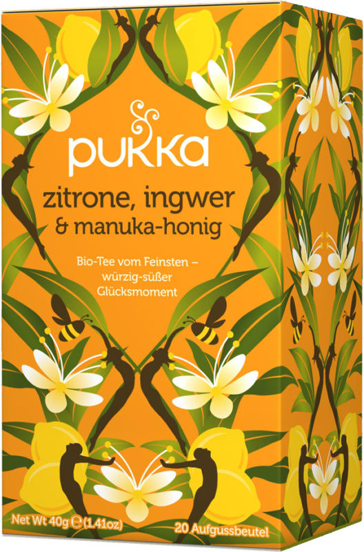 Zitrone, Ingwer & Manuka-Honig Tee 20 Btl.