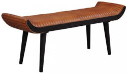 Sitzbank B: 128 cm Leder Braun
