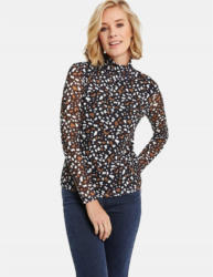Taifun T-Shirt Langarm Rundhals »Mesh-Shirt mit Rollkragen«