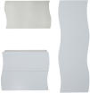 Specchio rettangolare ONDA 60x2.5x71cm bianco, lucido