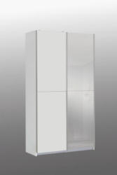 Schwebetürenschrank Babetta Weiß/Spiegel, 120 cm