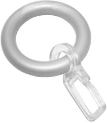 K-Ringe 12 mit Faltenlegehaken, Kunststoff, silber-matt
