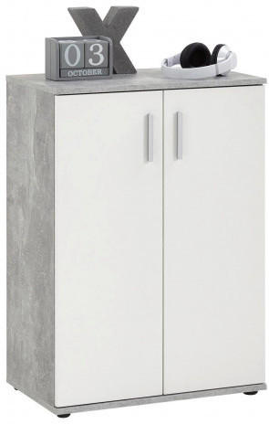 Kommode Beton Optik/weiß 60cm