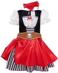 Karnevalskostüm Piratenmädchen mit Gürtel