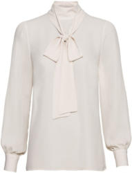 Stehkragenbluse mit Schluppenband