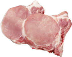 Frisches Schweinestielkotelett oder Filetkotelett in Scheiben geschnitten, je 1 kg