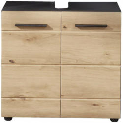 Waschbeckenunterschrank Line, Grau/Artisan-Eiche-Nachbildung