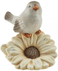 Dekovogel Albrik L/B/H: ca. 12/9/13cm Grau, Weiß