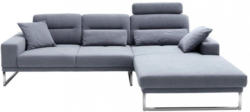 Wohnlandschaft In Textil Hellblau