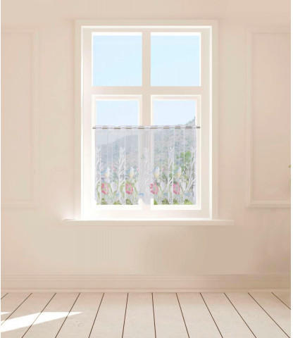 Scheibengardine Vogel, bunt, ca. 50 x 140 cm