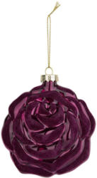 Glasanhänger Rose mit samtiger Beschichtung