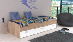 Jugendbett Mia Sonoma-Eiche Nachbildung/weiß 90 cm