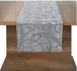 Tischläufer Eaton Circle silber 40 x 160 cm