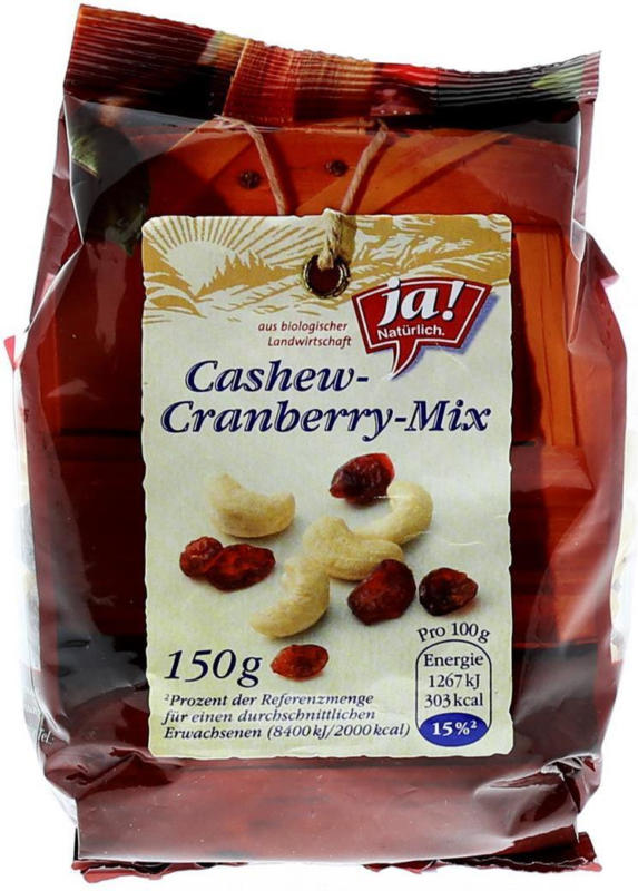 Ja! Natürlich Cashew Cranberry Mix