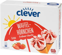 Clever Eis Stanitzel Erdbeer-Vanille