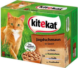 Kitekat Frischebeutel 12-Pack Jagdschmaus in Sauce