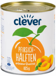 Clever Pfirsich Hälften