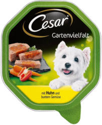 Cesar Gartenvielfalt mit Huhn & buntem Gemüse