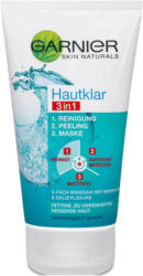 Garnier Hautklar 3in1 1. Reinigung 2. Peeling 3. Maske