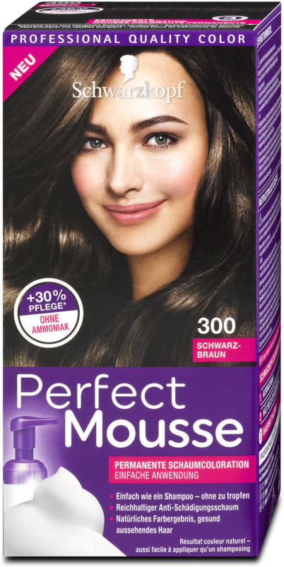 Perfect Mousse Permanente Schaumcoloration - Nr. 300 Schwarzbraun