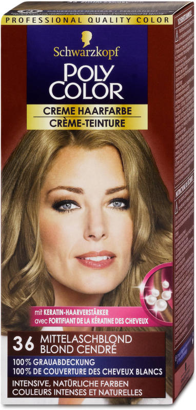 Poly Color Creme Haarfarbe - Nr. 36 Mittelaschblond