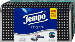Tempo Original Taschentücher Super Pack 2x Box sort.