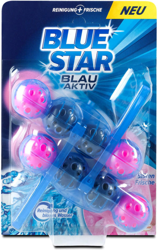 Blue Star Blau-Aktiv WC-Spüler Blüten Frische