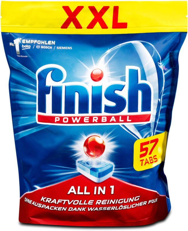 finish Powerball All In 1 Geschirrspülreiniger