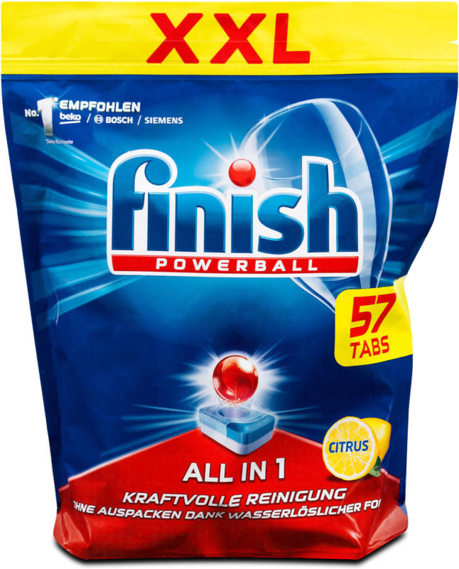 finish Powerball All In 1 Geschirrspülreiniger Citrus