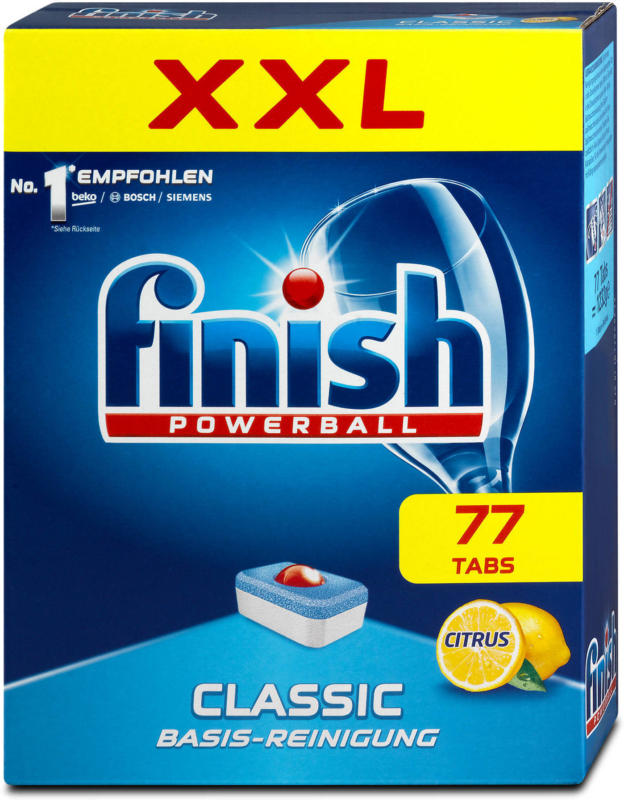finish Powerball Classic Geschirrspüler Tabs Citrus XXL Pack