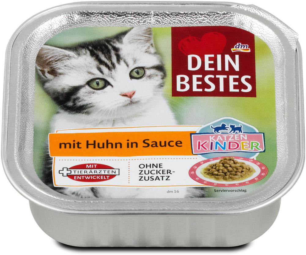 Dein Bestes Katzen Kinder Katzenfutter mit Huhn in Sauce ️ Online von