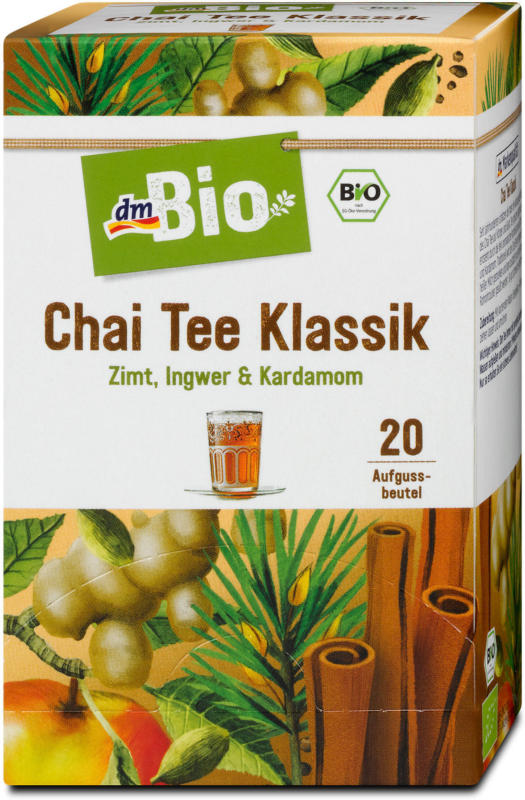 dmBio Chai Tee Klassik Zimt, Ingwer & Kardamom
