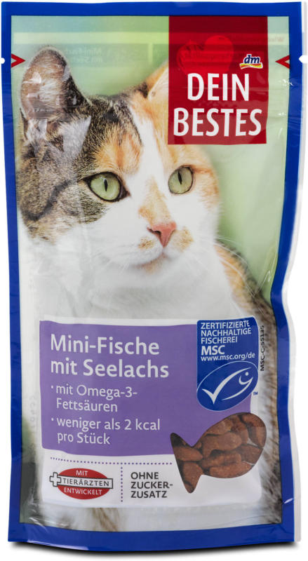 Dein Bestes Katzensnack Mini-Fische mit Seelachs