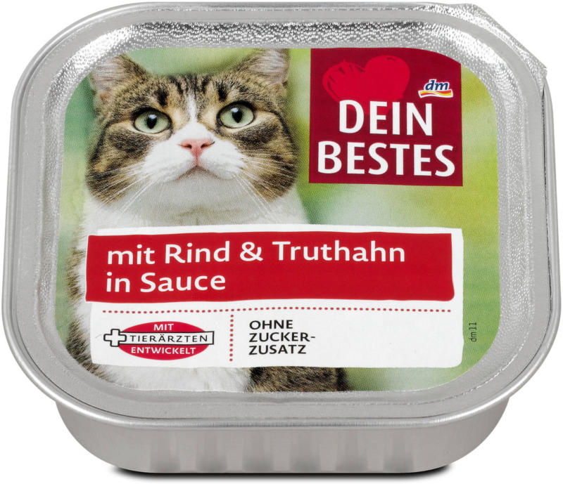 Dein Bestes Katzenfutter mit Rind & Truthahn in Sauce