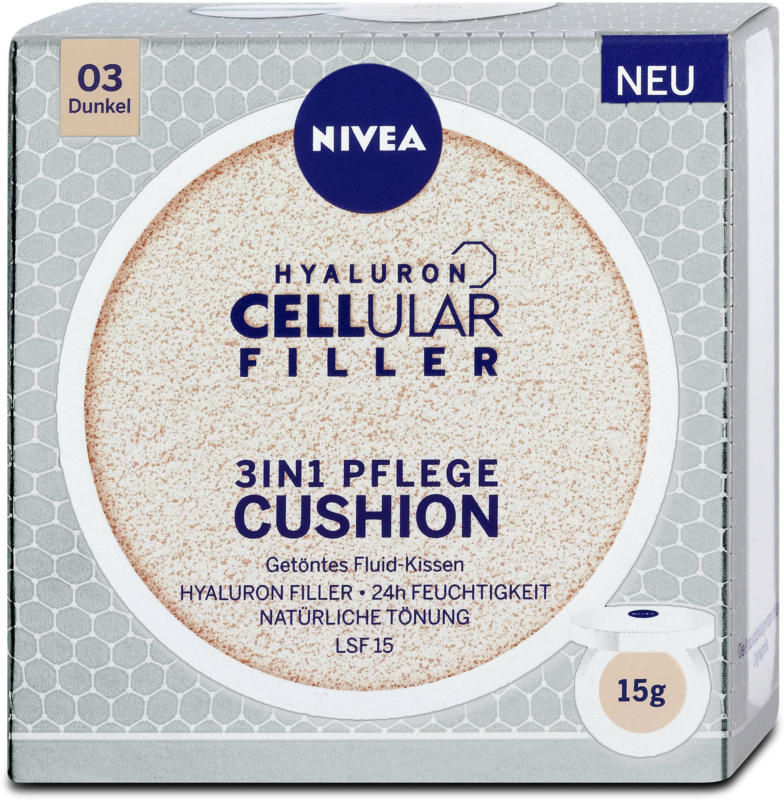Nivea Hyaluron Cellular Filler 3in1 Pflege Cushion LSF 15 - Dunkel