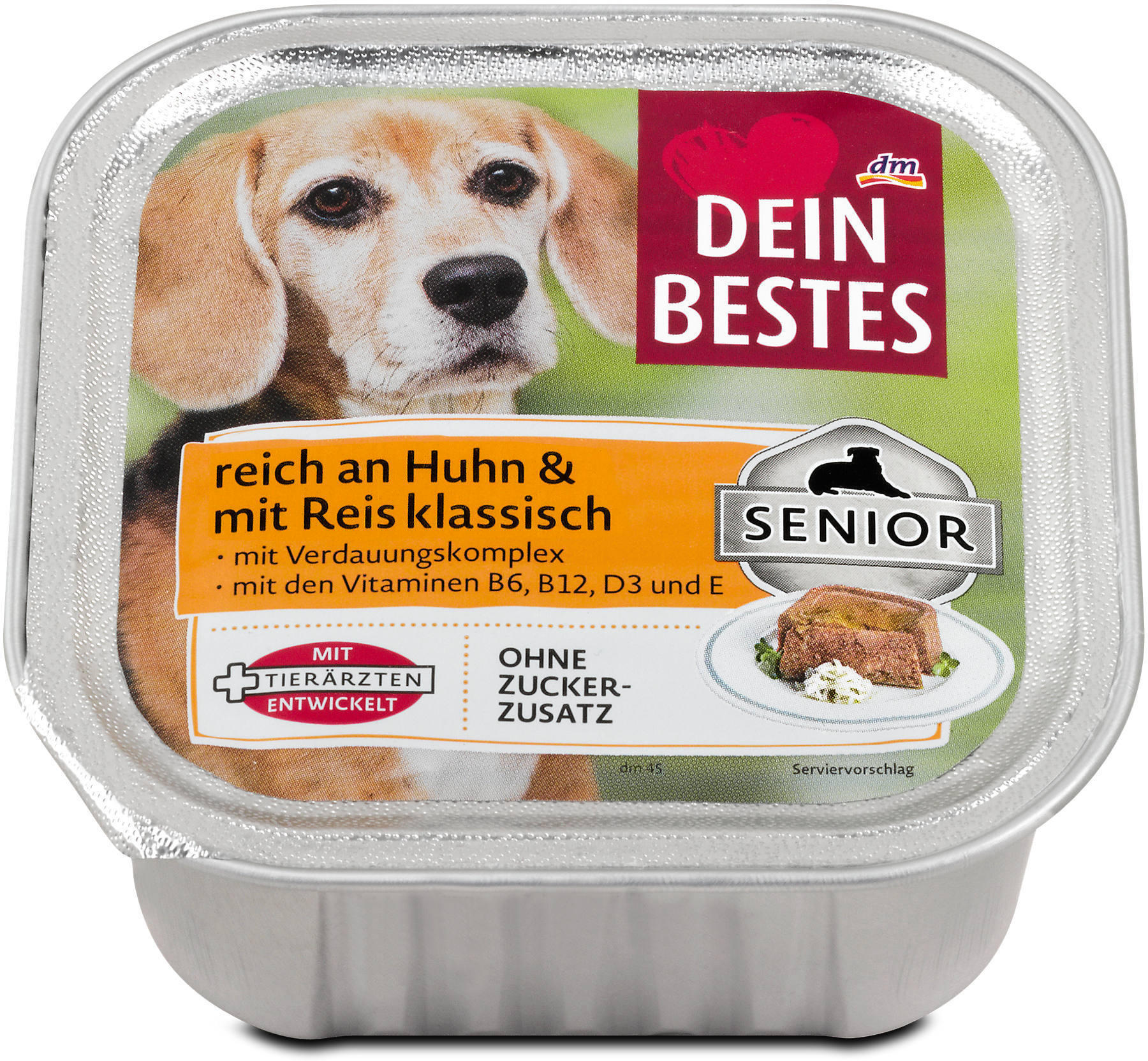 Dein Bestes Senior Hundefutter Mit Huhn Reis Klassisch Nur 0 45 Dm Angebot Wogibtswas At