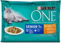 One Senior 7+ Katzenfutter Huhn und grüne Bohnen in Sauce