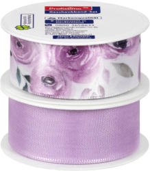 Profissimo Geschenkband Set Flieder und Blumenmuster