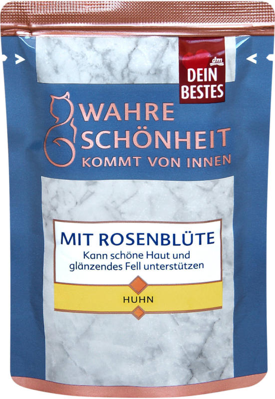 Dein Bestes Wahre Schönheit Katzenfutter mit Huhn & Rosenblüte