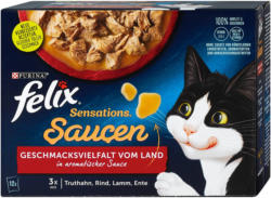 felix Sensations Saucen Katzenfutter Geschmacksvielfalt vom Land