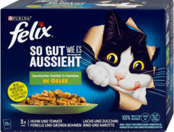 felix So gut wie es aussieht Katzenfutter Gemischte Vielfalt & Gemüse in Gelee