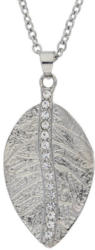 Edelstahlkette Blatt Kristalle