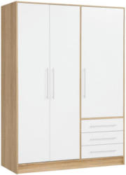 Kleiderschrank Jupiter, Sonoma Eiche Nachbildung/ Weiß, 144,6 cm