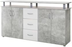 Megakommode Nevada Beton-Optik/weiß ca. 155 x 84 x 35 cm