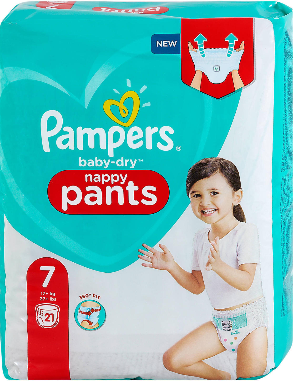 Pampers babydry nappy Pants Gr. 7 (17+ kg) ️ Online von dm wogibtswas.at