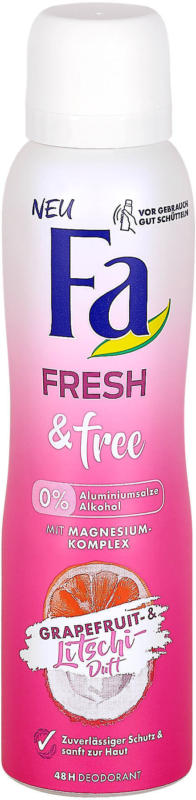 Fa Deodorant Grapefruit & Litschi Fresh & Free