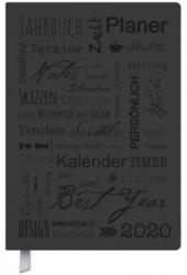 KORSCH Buchkalender "Soft Touch" schwarz 2020