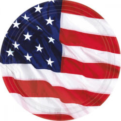 Pappteller "USA" Ø 26,6 cm 8 Stück
