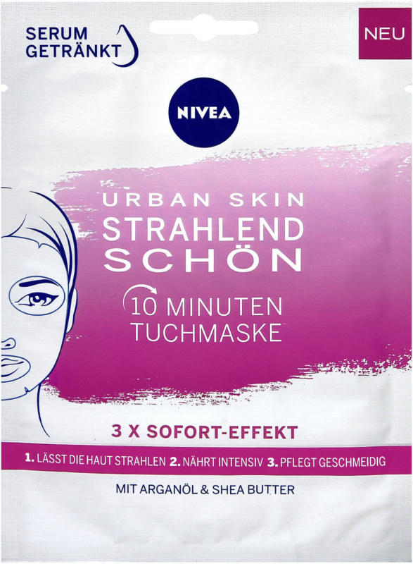 Nivea Urban Skin Strahlend Schön 10 Minuten Tuchmaske